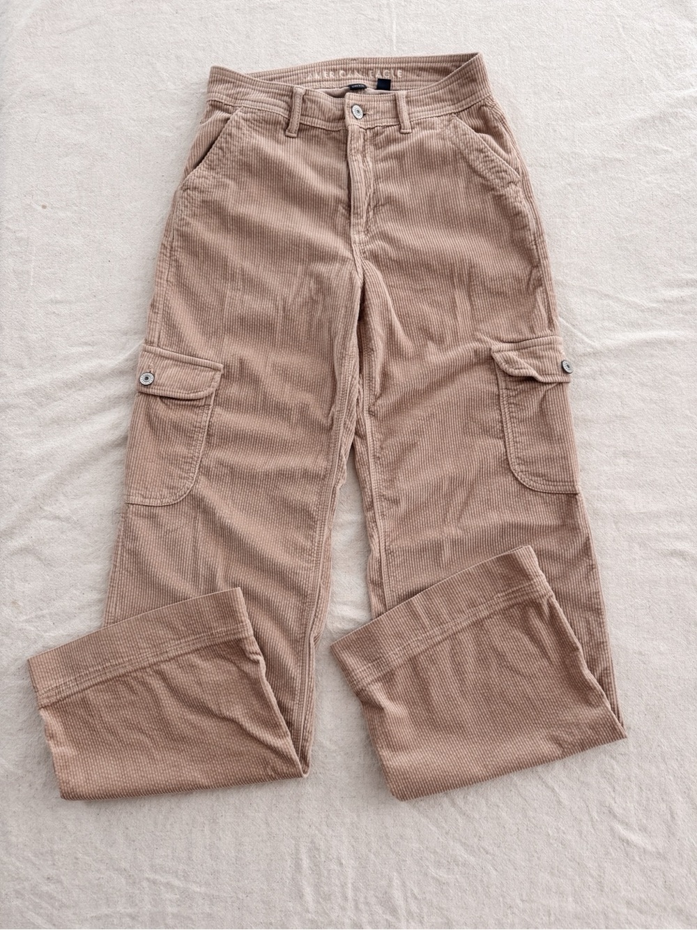 American Eagle Cargo Corduroy Wide Leg Pants Size 0